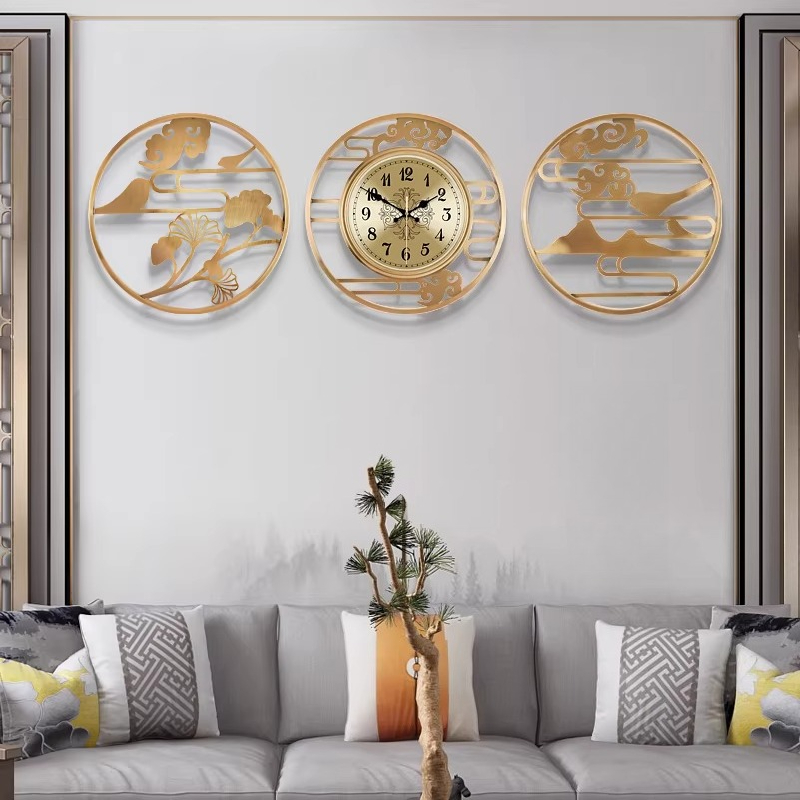 Luxury Lifestyle Aesthetic - นาฬิกาแขวนผนังสไตล์จีนแบบมินิมอล ดีไซน์หรูหรา ตกแต่งบ้าน นาฬิกาดิจิตอลสวยงาม สำหรับตกแต่งห้อง