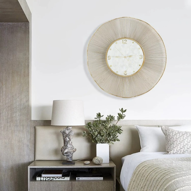 Luxury Lifestyle Aesthetic - นาฬิกาแขวนผนังดีไซน์สวยงาม สไตล์จีน มินิมอล นอร์ดิก หรูหรา แฟชั่นเรียบง่าย