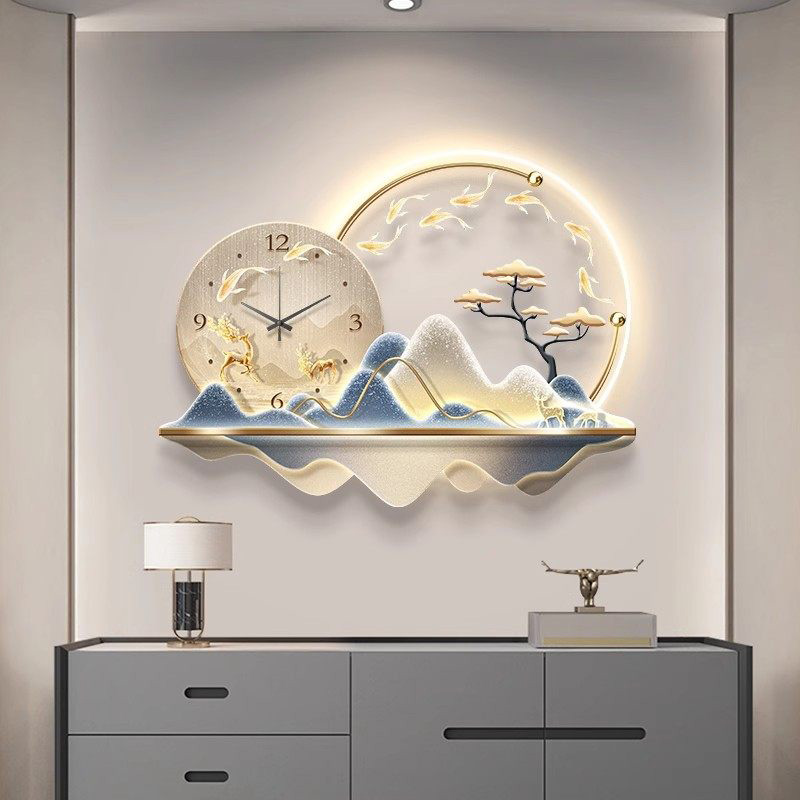 นาฬิกาติดผนัง LED ลายศิลปะ ดีไ - Luxury Lifestyle Aesthetic บทวิจารณ์และราคา