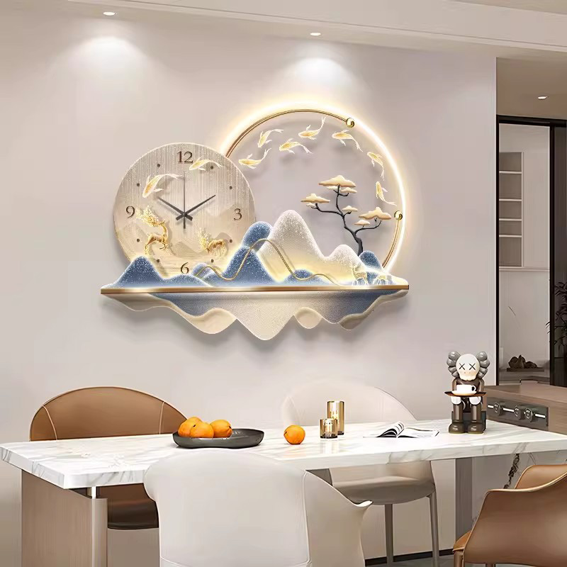 นาฬิกาติดผนัง LED ลายศิลปะ ดีไ - Luxury Lifestyle Aesthetic บทวิจารณ์และราคา